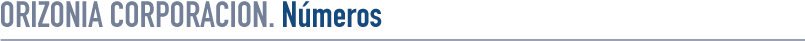 ORIZONIA CORPORACION. Números